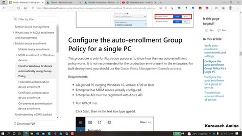 How To Enroll Windows Device Automatically In Intune Via Gpo Youtube