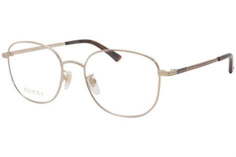 Gucci Gg0838ok 002 Gold Square Round Mens Metal Eyeglasses 52 Mm For