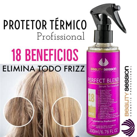 Qual O Melhor Protetor Térmico Profissional - Protetor Térmico/Defrizante -18 BENEFICIOS PERFECT BLEND PROFISSIONAL ...