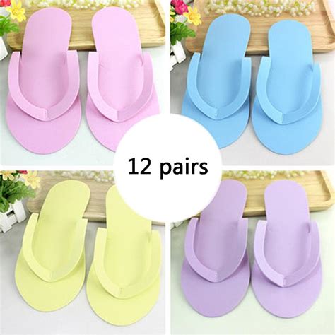 Buy High Quality 12 Pair Disposable Foam Slippers Foam Pedicure Slipper For Salon Spa At