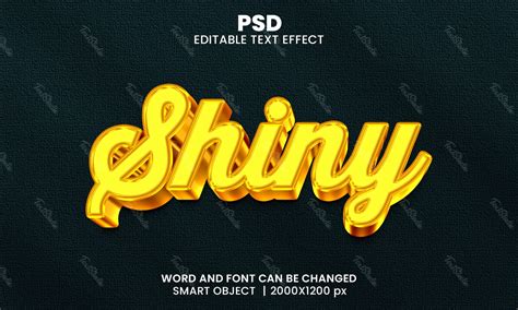 Shiny Gold 3d Text Effect Free Photoshop Psd File