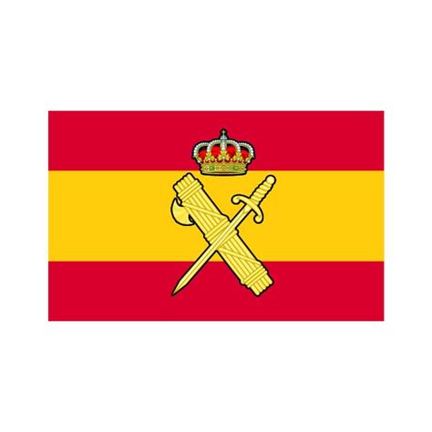 Pack 5 pegatinas de la bandera España con símbolo de la guardia civil