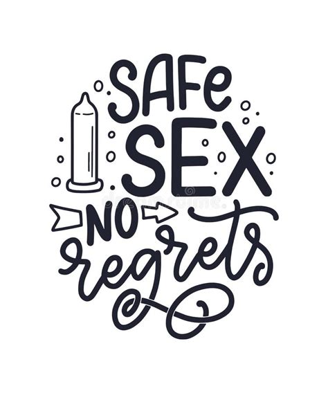 Safe Sex Slogan Great Design For Any Purposes Lettering For World Aids Day Design Stock