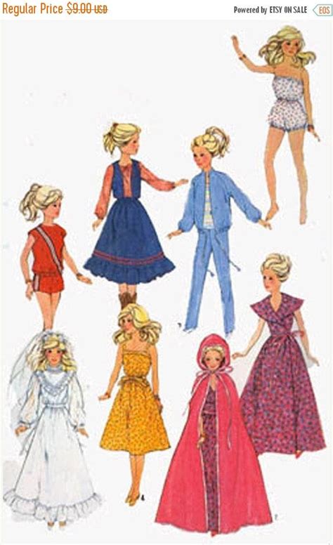 Vintage S Barbie Wardrobe Sewing Pattern Simplicity Oop Etsy