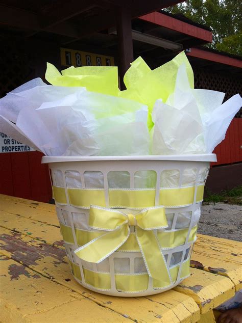 Baby Shower Gift Basket Basket And Ribbon From Dollar Tree