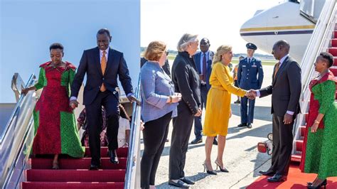 PRESIDENT RUTO FIRST LADY RACHEAL RUTO LAND IN WASHINGTON DC