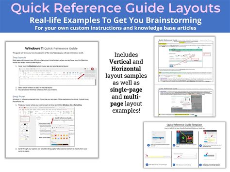 Quick Reference Guide Templates Visual How To Instructions For