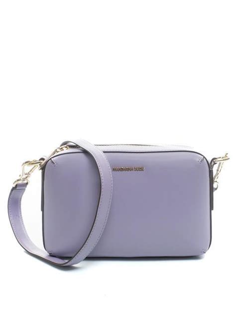 Mandarina Duck Luna Camera Bag A Tracolla In Pelle Purple Impression