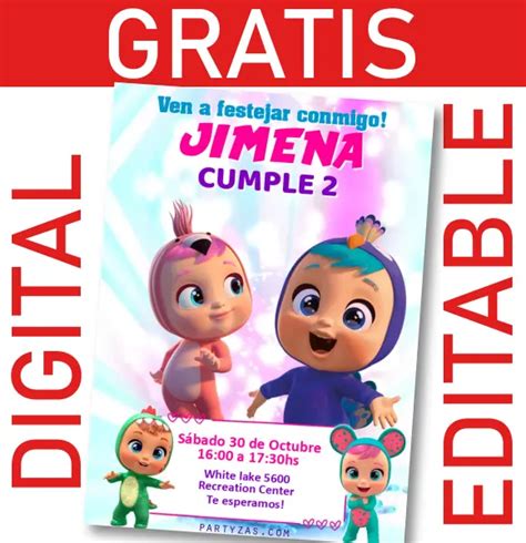 GRATIS Invitación Bebés Llorones Editable Digital