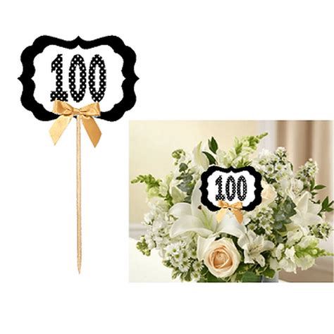 100th Birthday Anniversary Table Decoration Party Centerpiece Pick