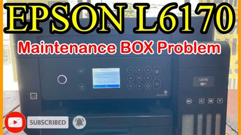 Epson L How To Change Maintenance Box Youtube