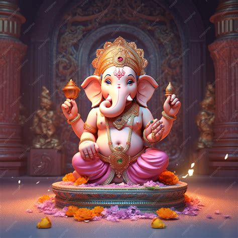 Premium Ai Image Lord Ganesha Hindu God