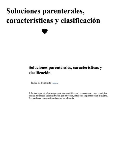 Soluciones parenterales características y clasificación Medicina y