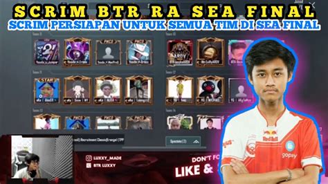 SCRIM BTR RA PERSIAPAN SEA FINALS PUBG MOBILE INDONESIA YouTube