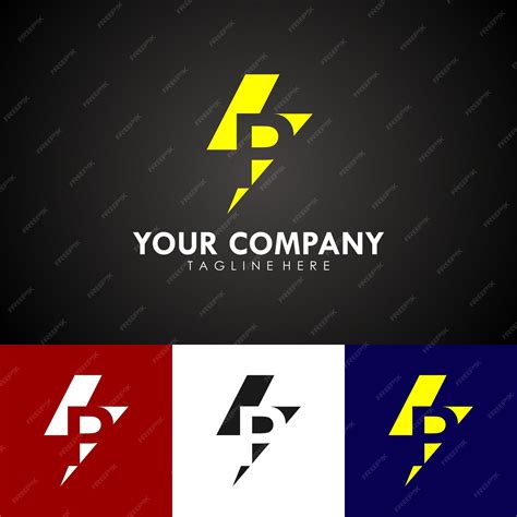 Diseño De Logotipo De Marca De Empresa De Energía Abstracta Con Iniciales De Empresa Letra P