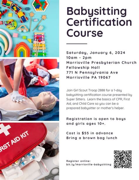 Babysitting Certification Course First Presbyterian Church Of