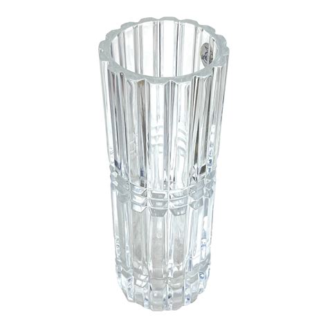 1970s French Cristal D’arques Lead Crystal Fluted Vase Chairish