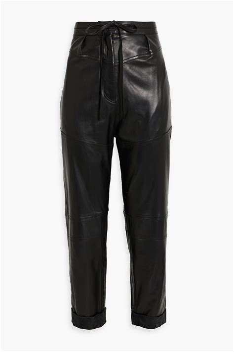 IRO Hosho Leather Tapered Pants THE OUTNET