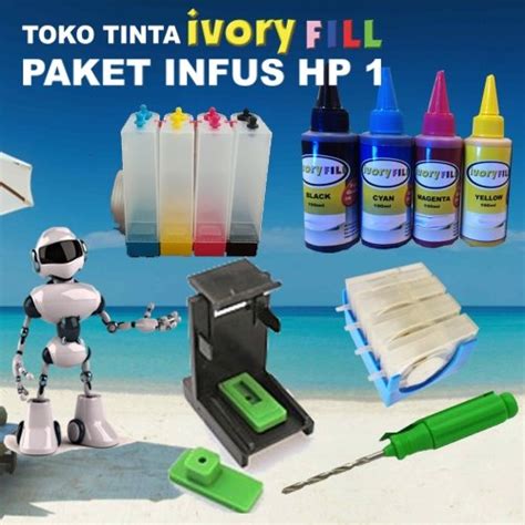 Jual Paket Lengkap Infus Printer Hp Tinta Refill Tabung Dumper Kit Bor