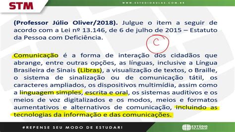 Comunicação e Interação Libras Lei 13146 15 Acessibilidade