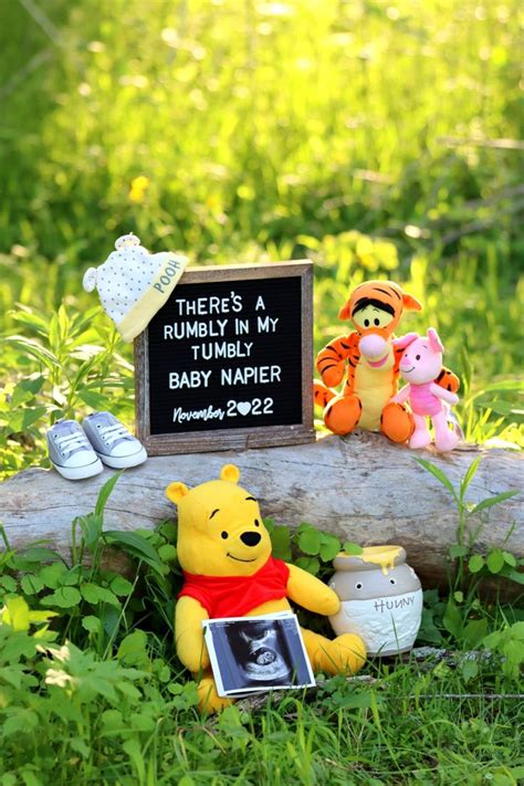 Winnie The Pooh Pregnancy Announcement Fun Baby Announcement Baby