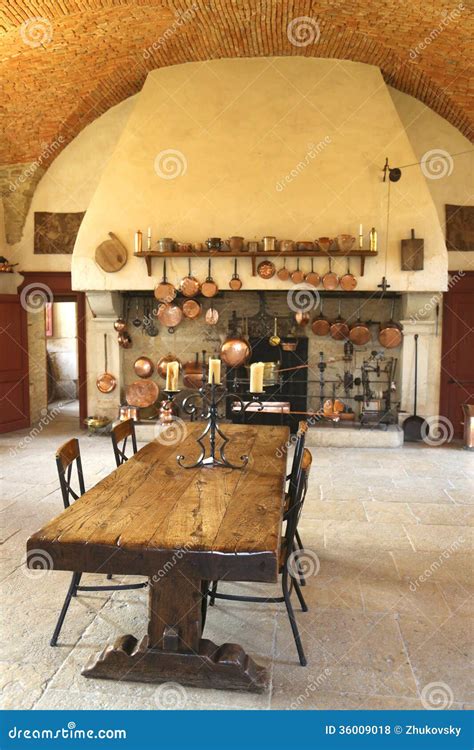 The Ancient Kitchen At Chateau De Pommard Winery Stock Photo Image