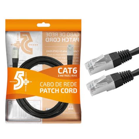 Cabo De Rede Patch Cord Cat Ftp Blindado M Preto