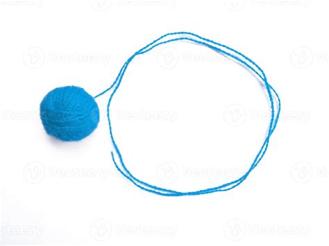 Knitting Yarn Circle Shaped Isolated On White Background 8073778 Stock