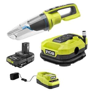 RYOBI ONE 18V Dual Function Inflator Kit With 2 0Ah Battery And