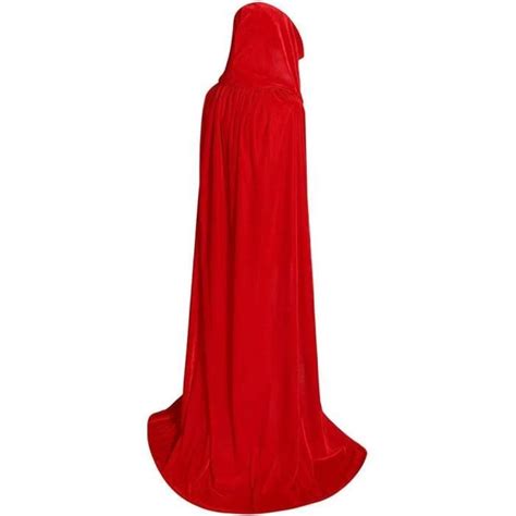 Halloween Cape Capuche Vampire Cape Unisexe Costume Halloween Velours