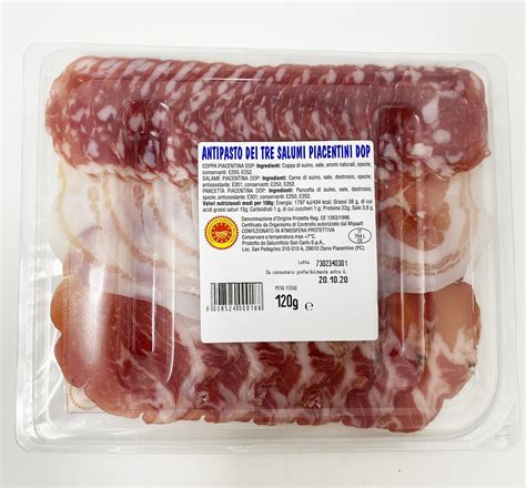 Antipasto Tre Salumi Piacentini DOP 120g San Carlo DAmbros Ipermercato