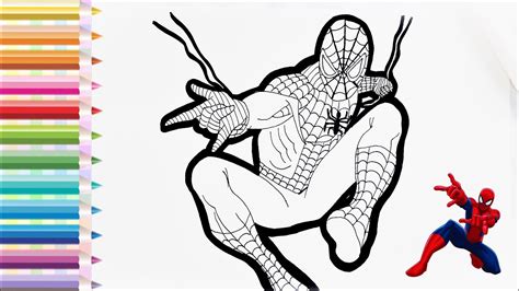 COLOREANDO A EL HOMBRE ARAÑA SPIDER MAN dibujos para niños