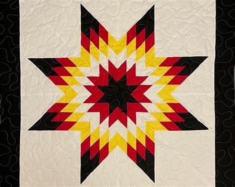 Handmade Native American Lakota Traditional Star Quilt 47in X 47in Baby