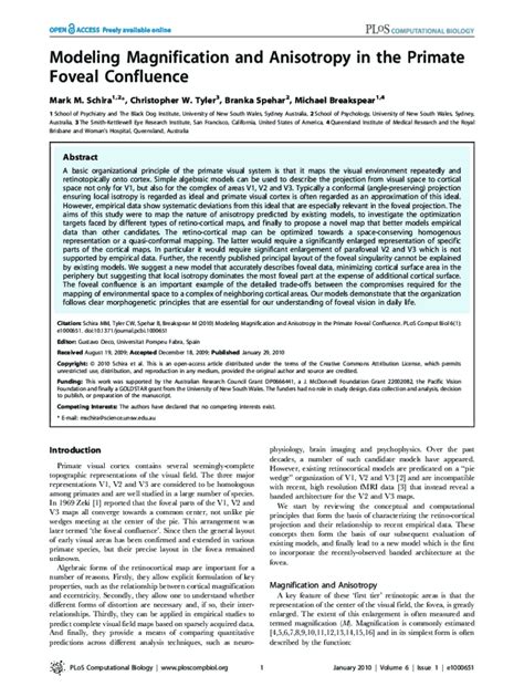 Fillable Online Modeling Magnification And Anisotropy In The Primate