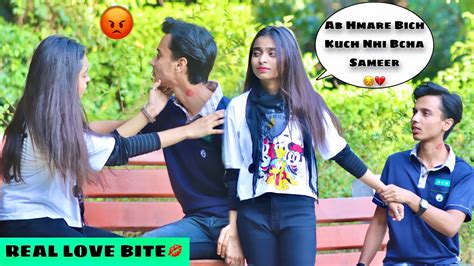 Love Bite Prank On Girlfriend Goɴe Wroɴɢ😡 Sαм Prαɴĸ Youtube