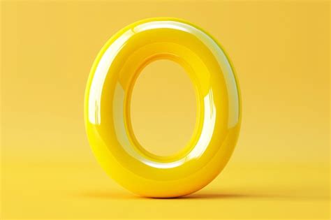 Premium Photo A Yellow Letter O