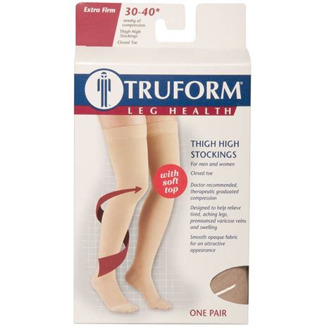 Buy Truform Compression Stockings Thigh High 30 40 MmHg Closed Toe