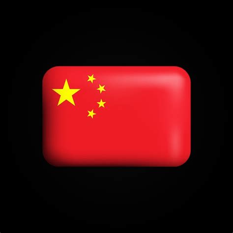 Premium Vector China Flag 3d Icon National Flag Of China