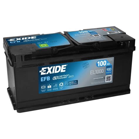 Аккумулятор 100Ah-12v Exide EFB (353х175х190),R,EN900 — в Категории ...