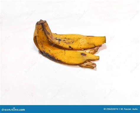 Banana Peel Isolated On White Background Stock Photo Image Of Trash