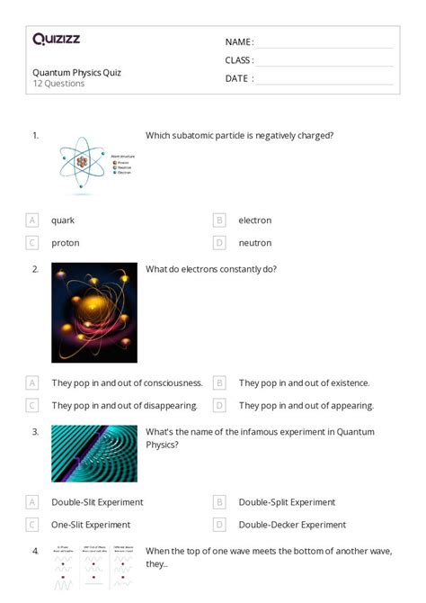 Quantum Physics Worksheets On Quizizz Free Printable