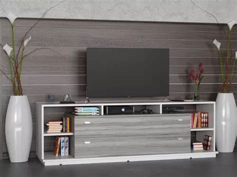 Mesa Rack Tv 1 80 Melamina Texturada Moderno Living Modular En Venta En