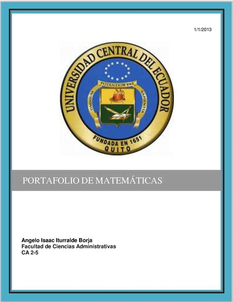 Calam O Portafolio De Matem Ticas