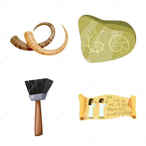 Isolated Object Of Archaeology And Historical Icon Set Of Archaeology