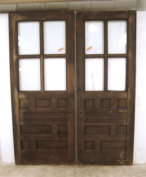 Antique Arts & Crafts 7 Pane 4 Lite Entry Door 95.5 x 36 | Olde Good Things