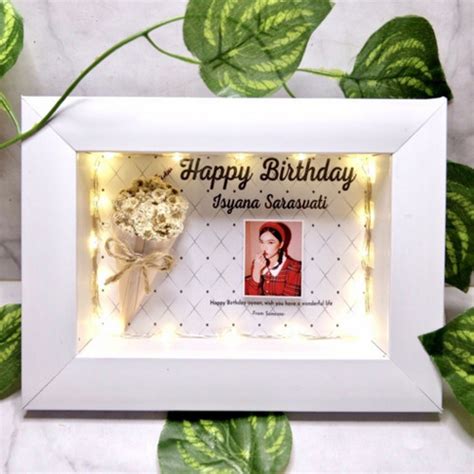 Jual 30x25cm Lampu Hias LED Scrap Box Bingkai Frame Foto Popup 3D Kado