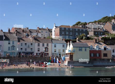 The village of Kingsand in Cawsand Bay off Plymouth Sound, Cornwall ...