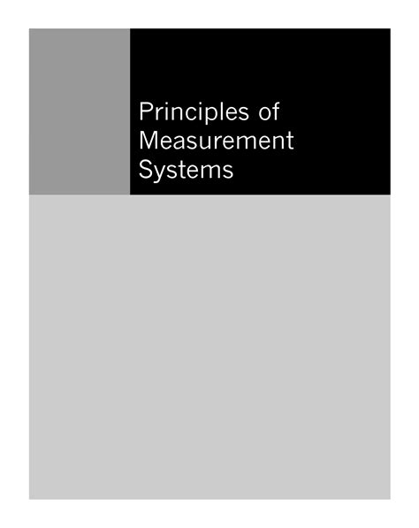 SOLUTION Principles Of Measurement Systems Studypool