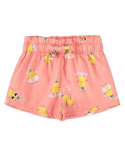 Riachuelo Short Jeans Color Infantil Clochard Amarra O Abacaxi Rosa