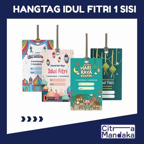 Jual Hang Tag Idul Fitri Lebaran Idul Fitri Custom Free Design Sisi